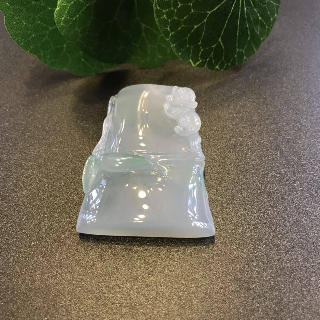 翡翠糯冰飘绿 竹节