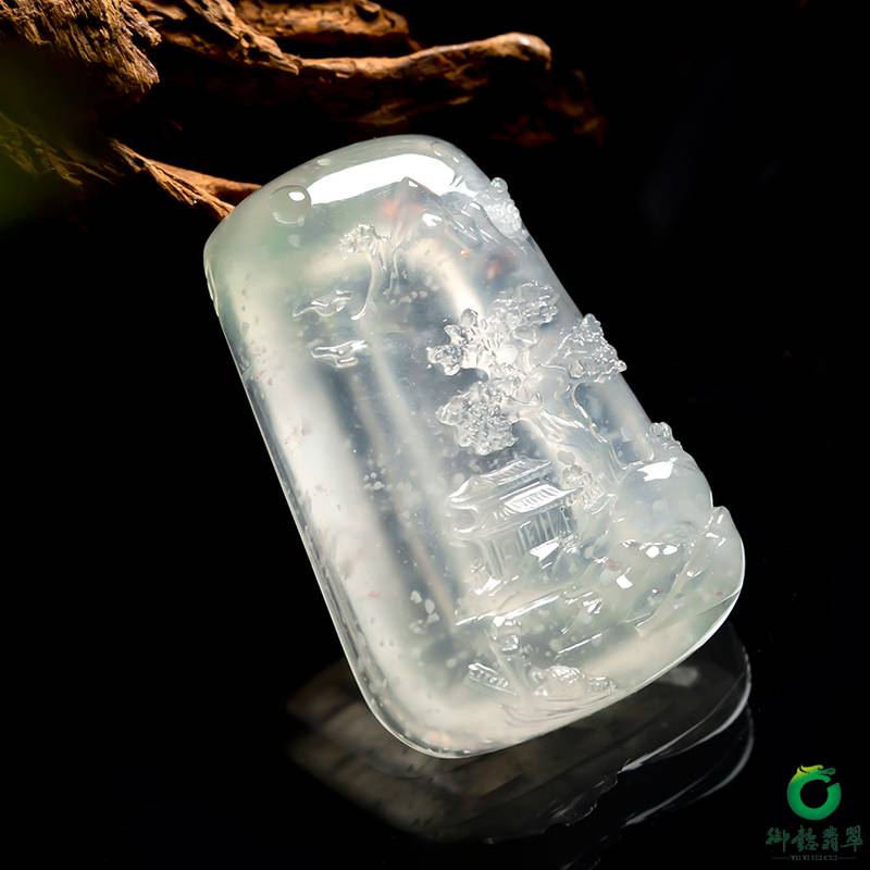 缅甸A货翡翠冰种 风雪夜归人 图片5