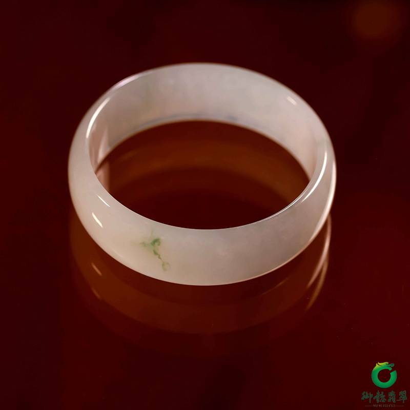 缅甸天然A货冰种飘花 手镯 内径46mm 图片4