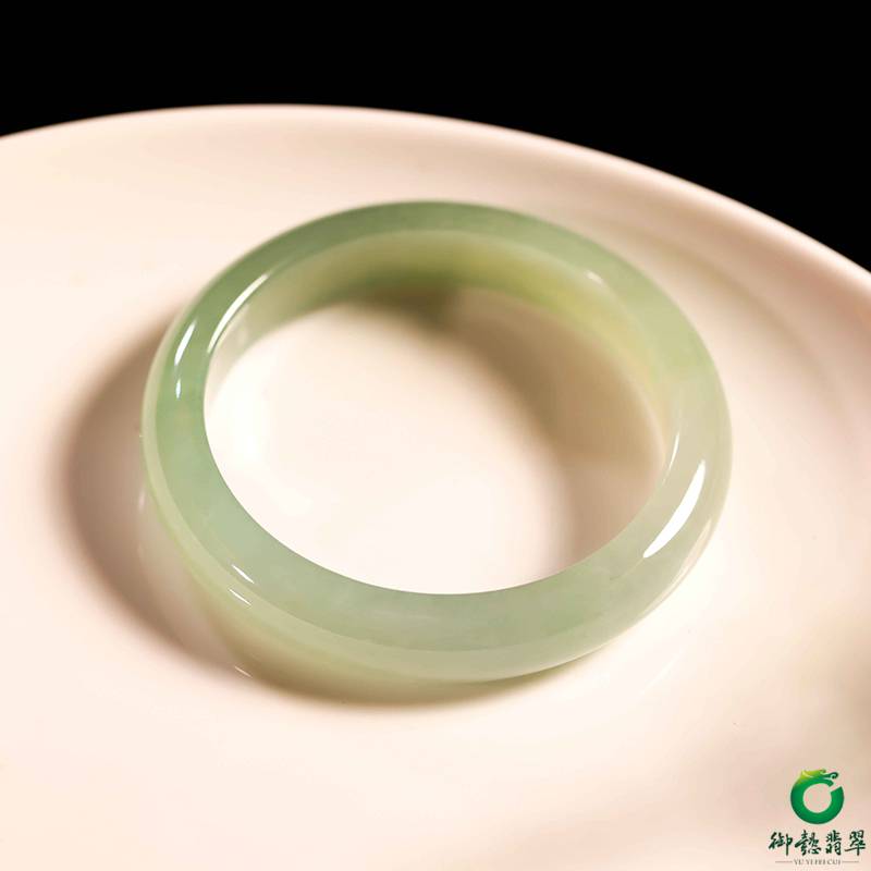 缅甸天然A货翡翠老坑冰种蓝手镯 56mm 52.7克