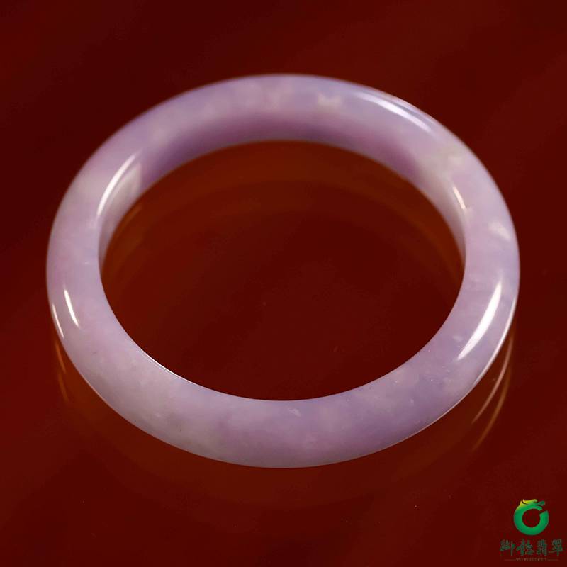 缅甸天然A货翡翠糯冰种紫罗兰手镯54.5mm 图片3