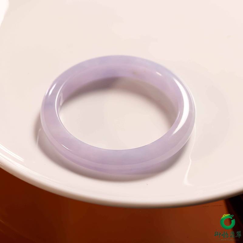 缅甸天然A货翡翠糯冰种紫罗兰手镯54.5mm 图片5